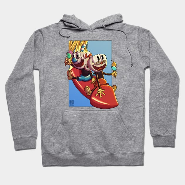 Cuphead and mugman Hoodie by bassbongo